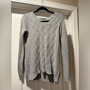 Women's Hippie Rose Gray Cable Knit Sweater